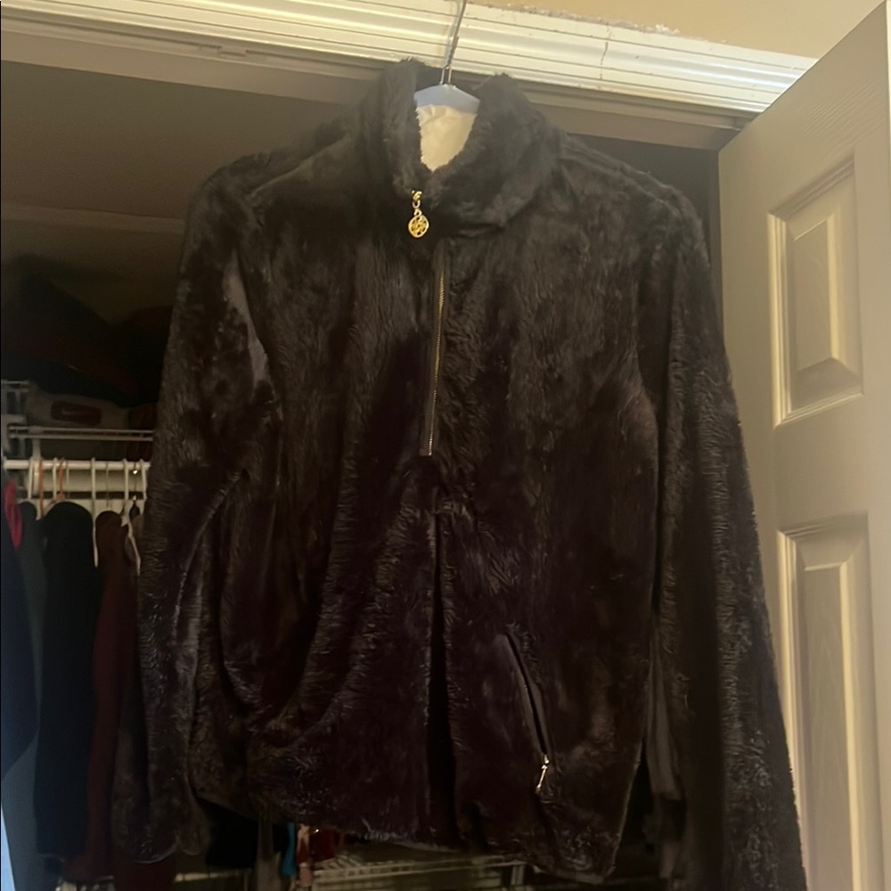 Lilly Pulitzer Black Teddy Jacket